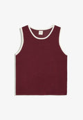 Bershka CONTRAST MESH - VEST TOP - Top - bordeaux
