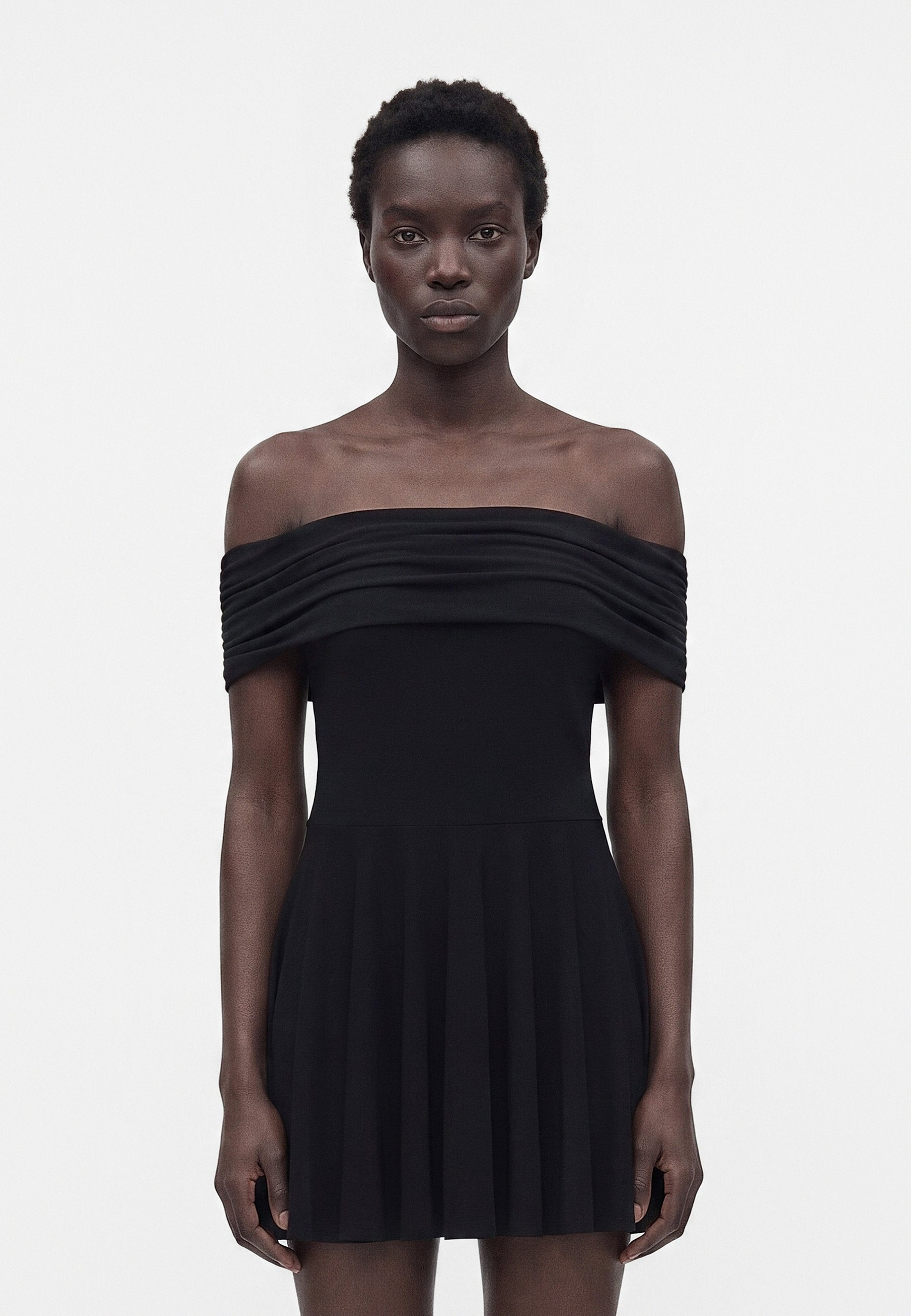 Norma Kamali COWL NECK HOODED PICKLEBALL DRESS