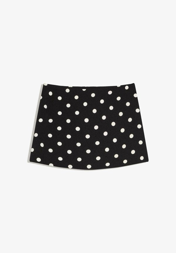 Bershka SKORT  - A-line skirt - black/white