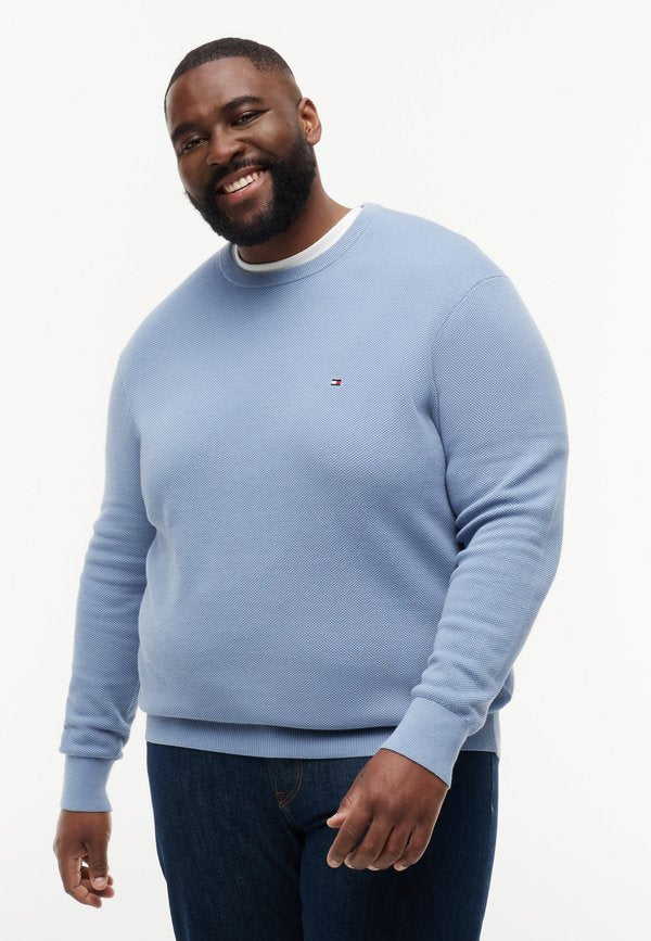 Tommy Hilfiger ESSENTIAL STRUCTURE CREW NECK - Jumper - brisk blue