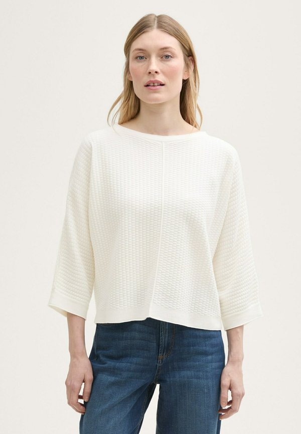 TOM TAILOR LOOSE FIT - Jumper - whisper white