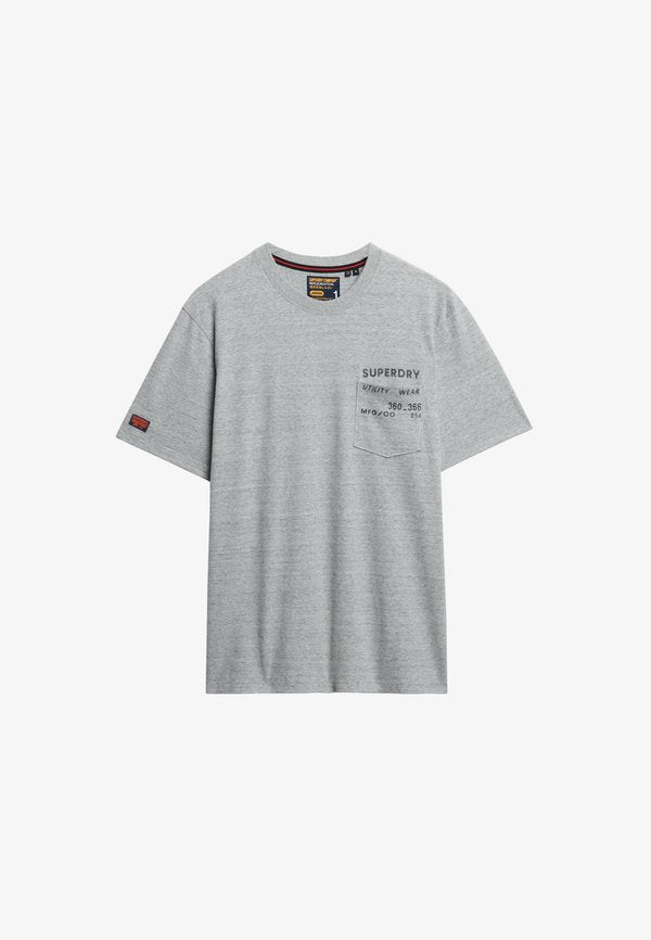 Superdry & Co UTILITY - Print T-shirt - athletic grey marl