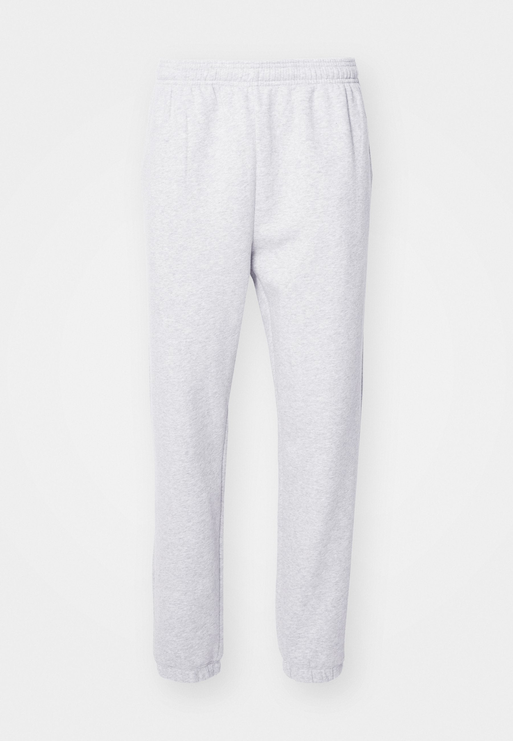 Helle graue Sweatpants aus einem weichen Baumwollmix, mit einem elastischen Bund und eng anliegenden Bündchen an den Knöcheln. Keine sichtbaren Muster oder Logos.