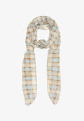 Bershka CHECKERED FLORAL - SCARF - Scarf - dark blue