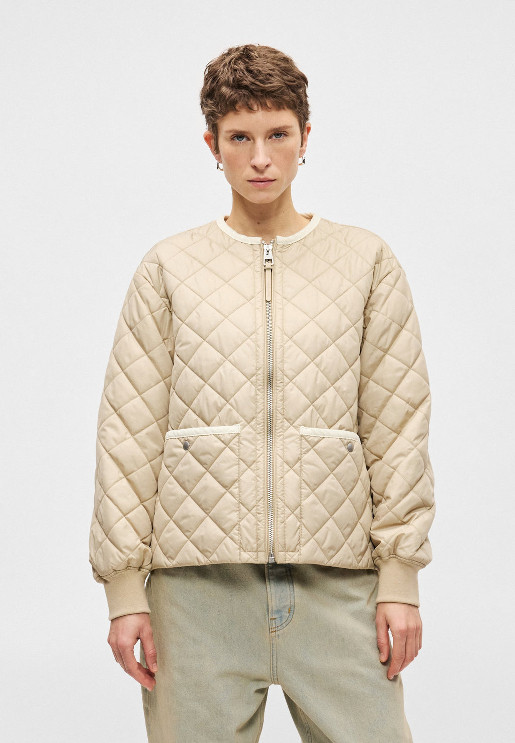 Marc O'Polo JACKET QUILTED, COLLARLESS PATCHED POCKETS