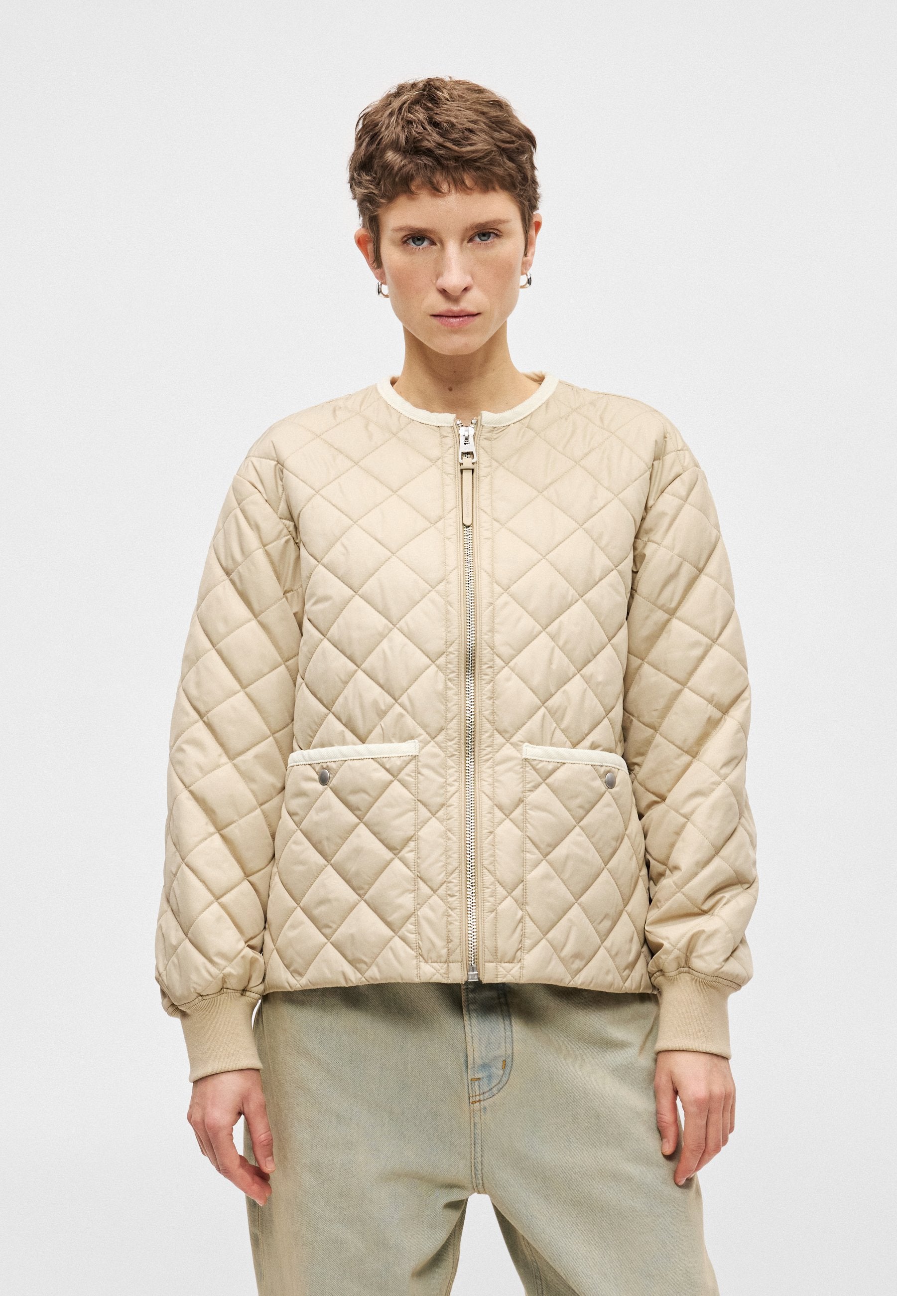 Marc O'Polo JACKET QUILTED, COLLARLESS PATCHED POCKETS