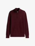 Tommy Hilfiger QUARTER ZIP MOCK NECK - Jumper - deep burgundy