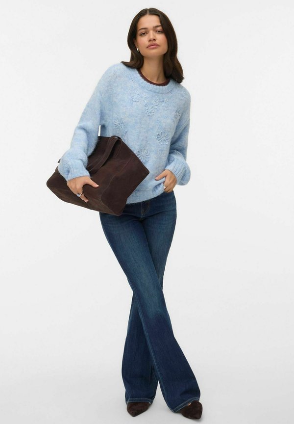 Vero Moda Knitted VMBLOSSOM Knitted - Jumper - cashmere blue