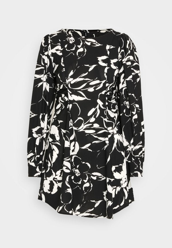 Vero Moda VMPOLLIANA INGE MINI DRESS - Day dress - black/polliana