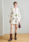 Scotch & Soda EMBROIDERED SHORT BIB DRESS
