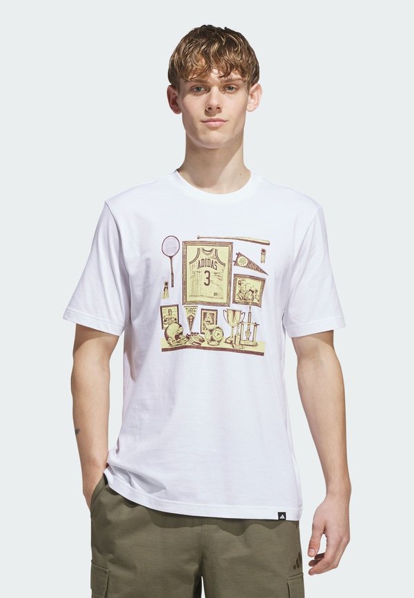 adidas Sportswear ADIDAS SPORTSWEAR SPORTS BAR MEMORABILIA GRAPHIC T-SHIRT - Print T-shirt - white
