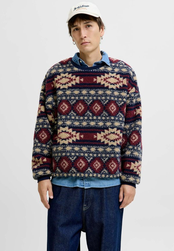 Jack & Jones Fleece sweat Fleece sweat - Fleece jumper - navy blazer