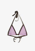 Bershka CONTRAST TRIANGLE  - Bikini top - light pink