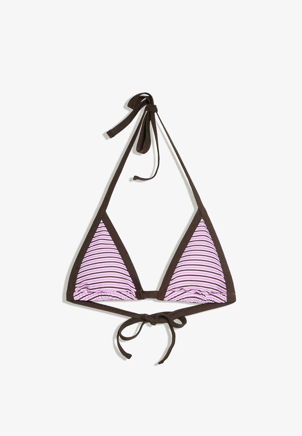 Bershka CONTRAST TRIANGLE  - Bikini top - light pink