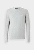 Tommy Hilfiger TEXTURED KNIT CREW NECK JUMPER - Jumper - light grey heather