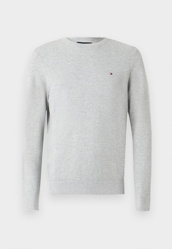 Tommy Hilfiger TEXTURED KNIT CREW NECK JUMPER - Jumper - light grey heather