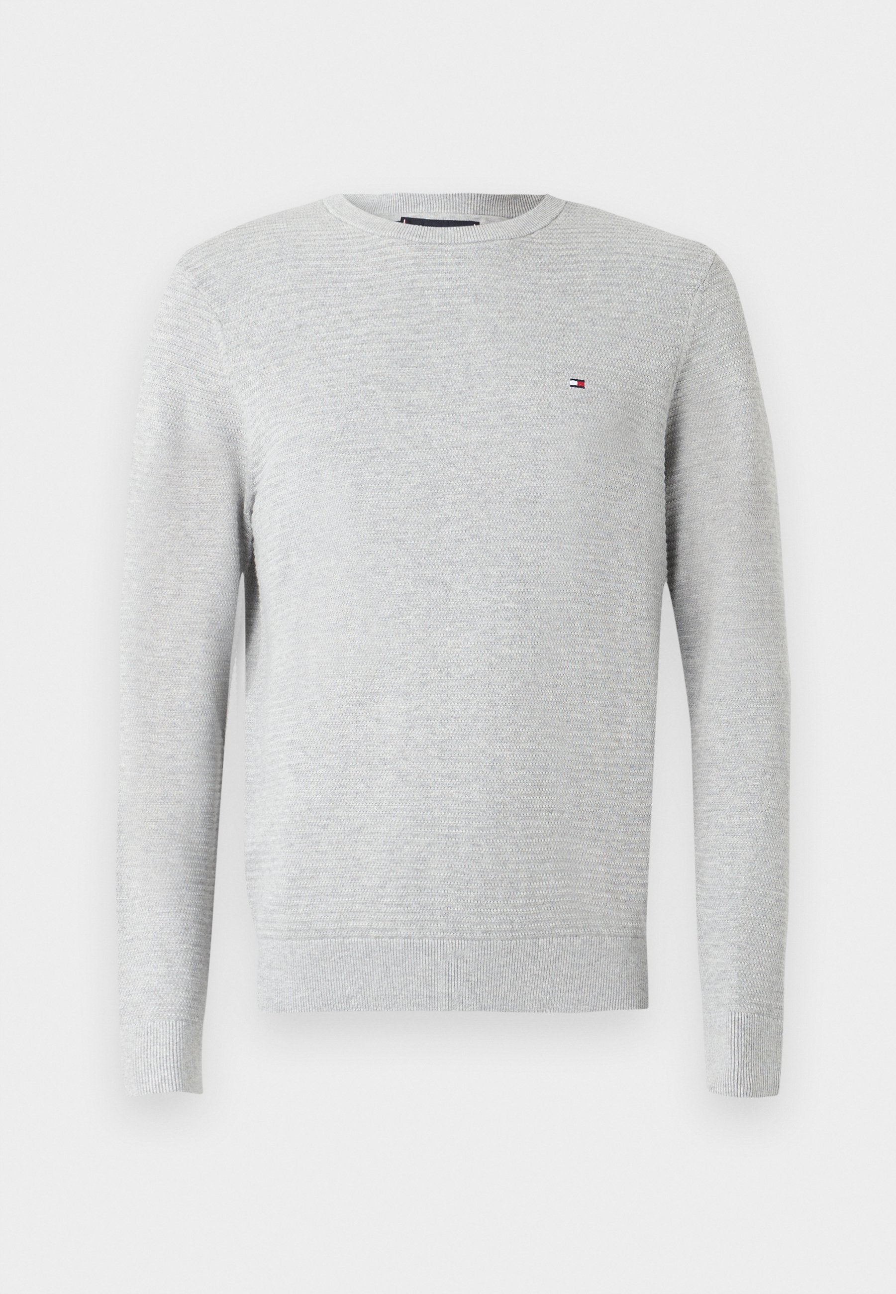 TEXTURED KNIT CREW NECK JUMPER Media 1