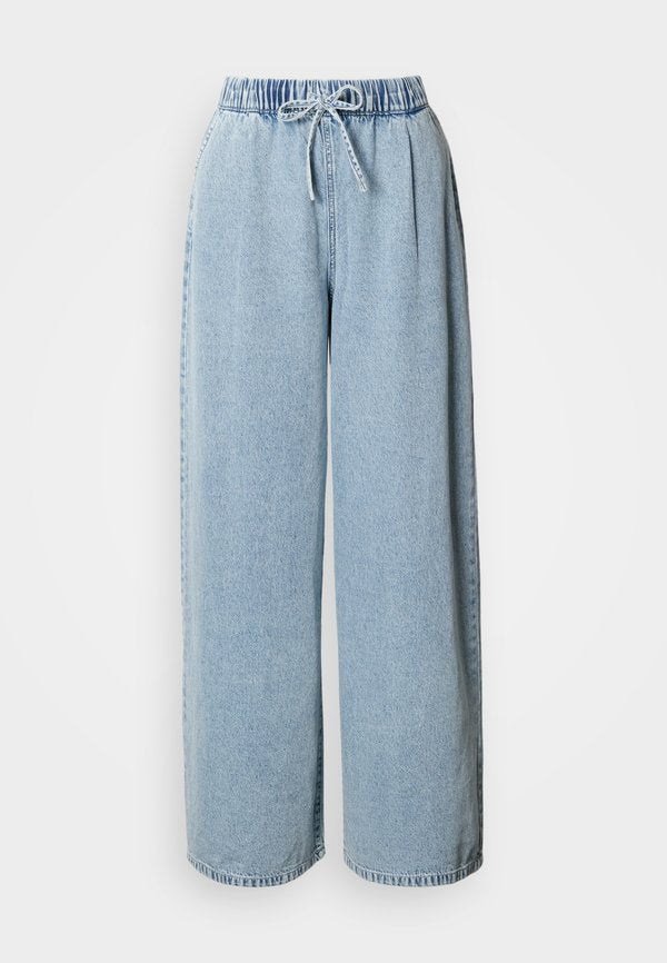 Vero Moda Tall VMVALERIA PULL UP  - Wide Leg - light blue denim