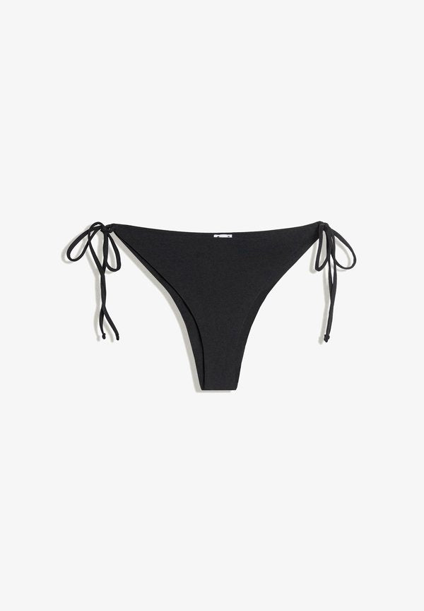 Bershka WITH TIES   - Bikini bottoms - black