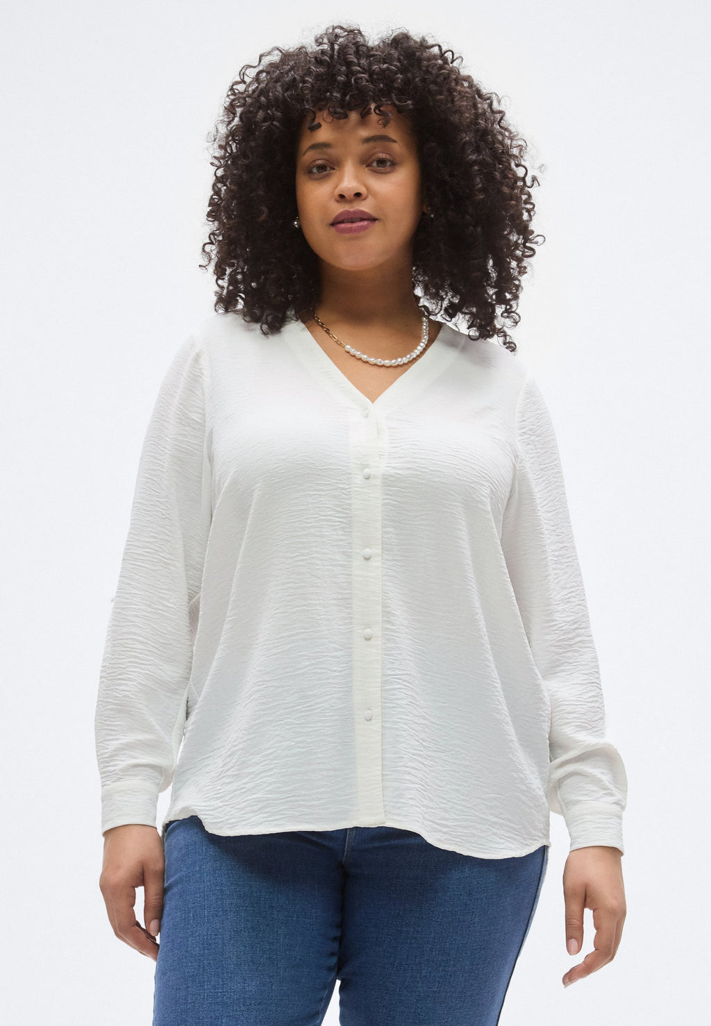ONLY Carmakoma CARJANA METTE LIFE V NECK SHIRT