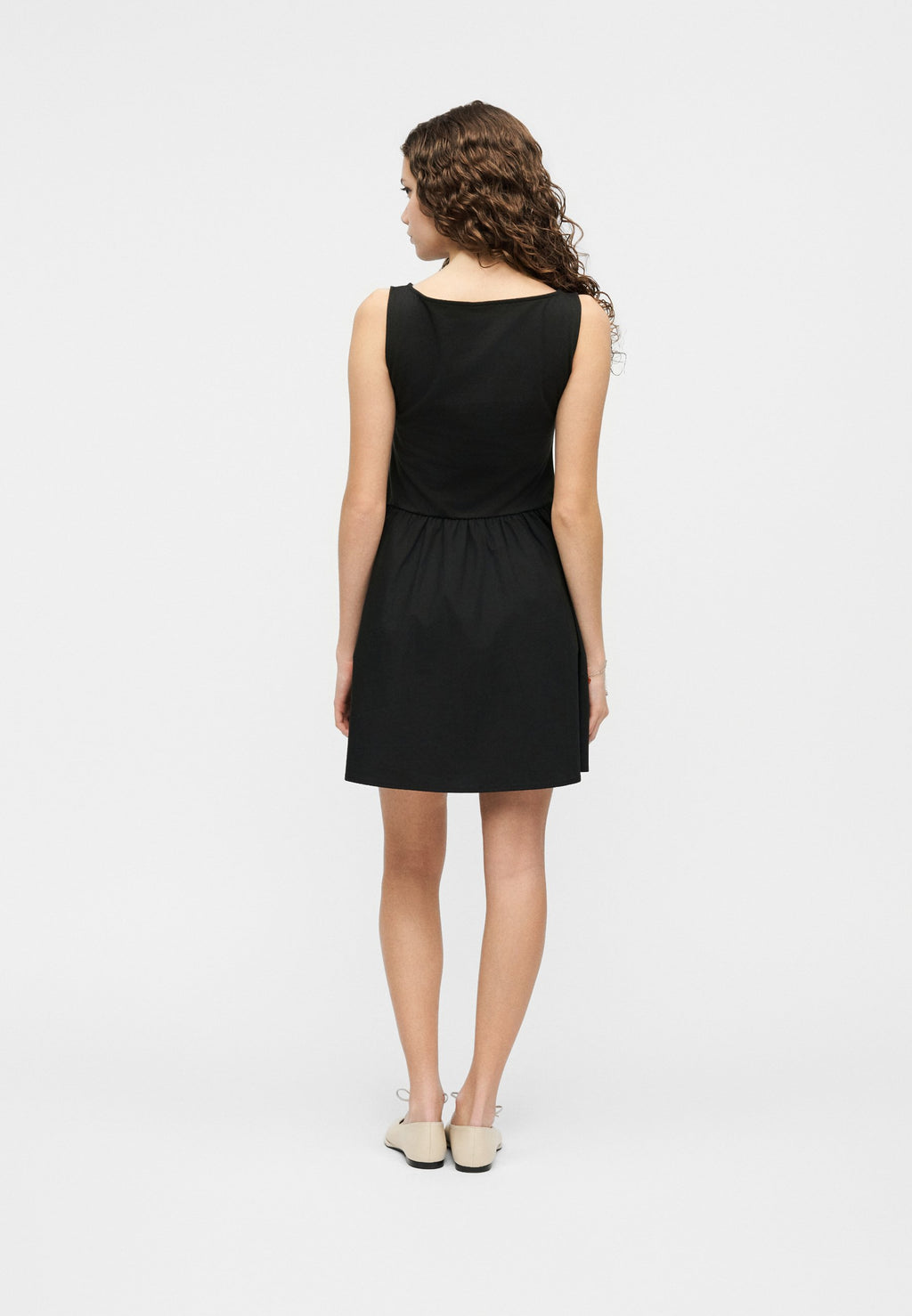 GAP Petite HIGH NECK MIXED MEDIA MINI DRESS
