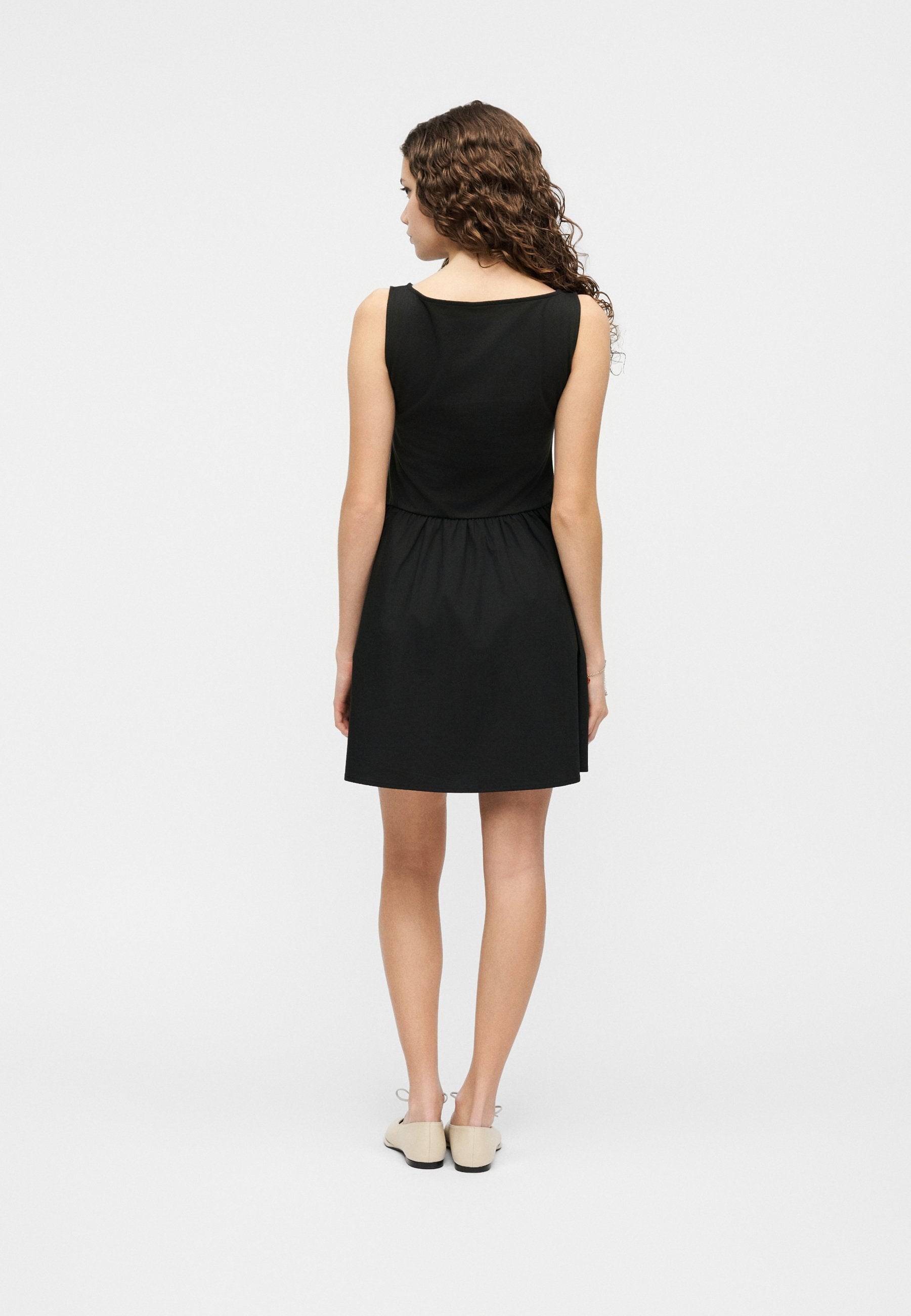 GAP Petite HIGH NECK MIXED MEDIA MINI DRESS