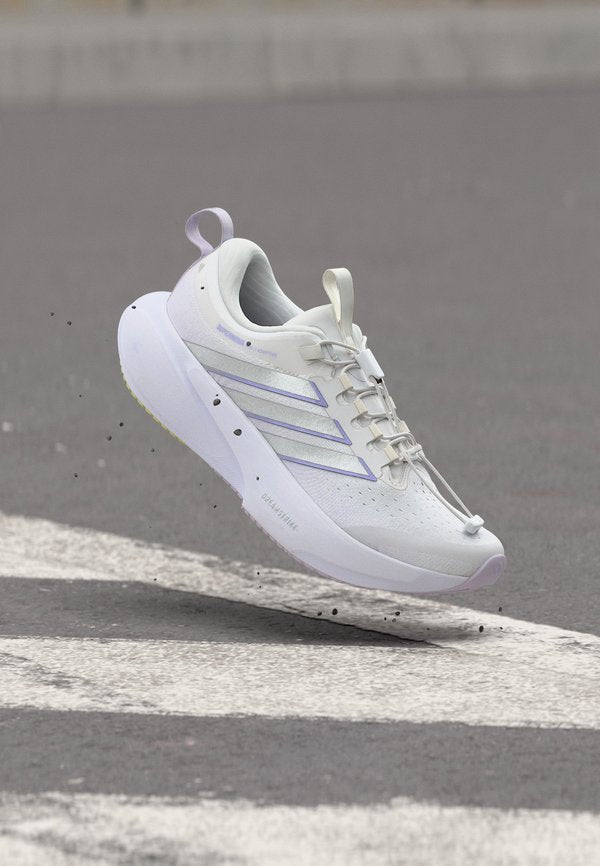 adidas Performance SUPERNOVA RISE 3 ADAPTIVE - Road running shoes - crystal white/silver-coloured metallic/glow purple