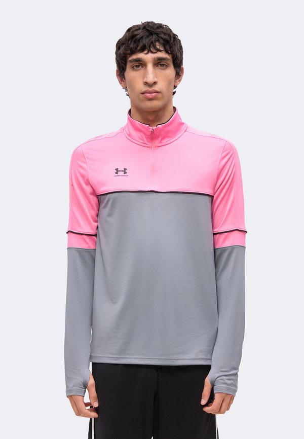 Under Armour CHALLENGER TRAINING - Long sleeved top - titan gray/pink frenzy/black