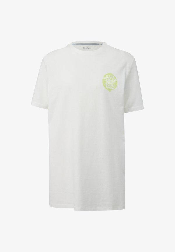 s.Oliver MIT FRONT - Print T-shirt - weiß