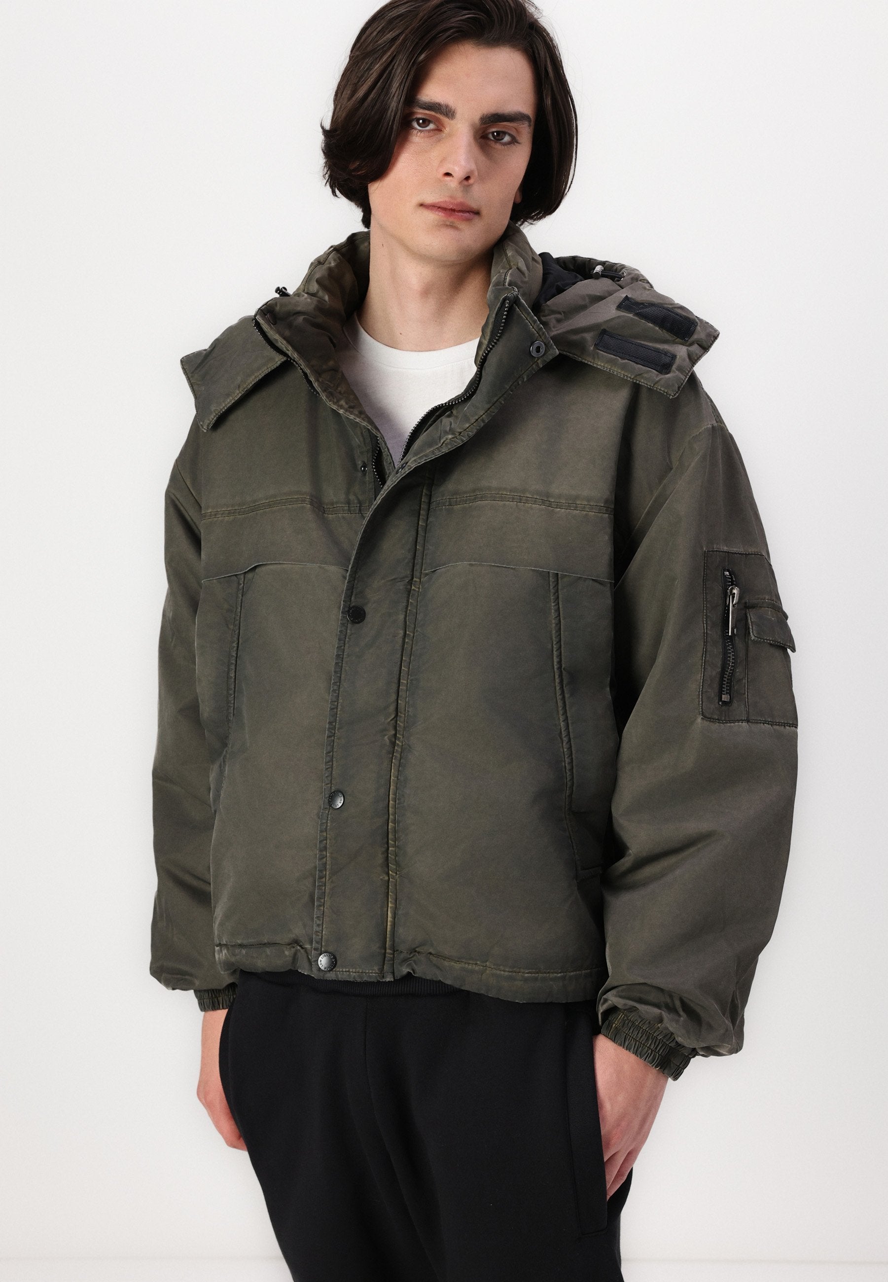 LOW LIGHTS STUDIOS® WASHED MOON PUFFER JACKET UNISEX