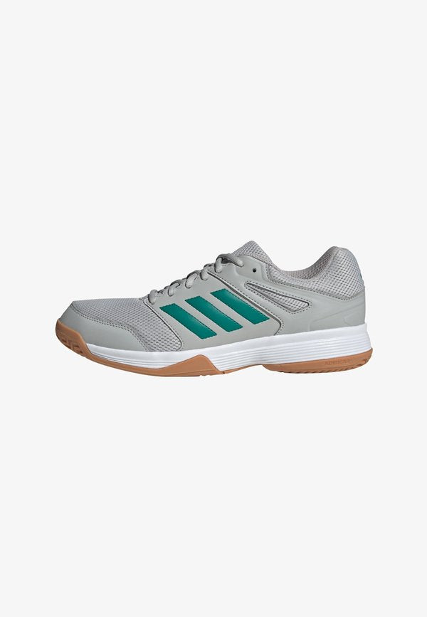 adidas Performance ADIDAS PERFORMANCE SPEEDCOURT INDOOR SHOES UNISEX - Volleyball shoes - grey two   equipment green   cloud white