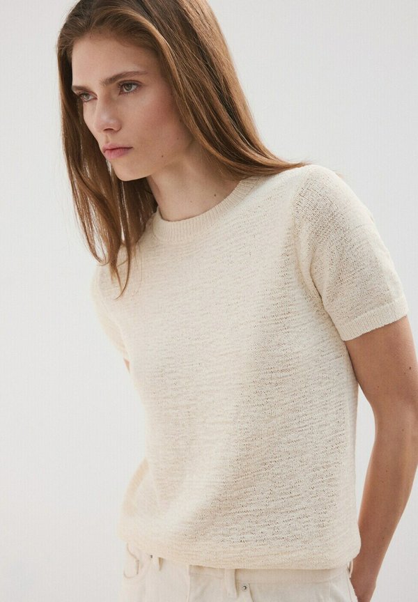 Mango ADULT - Basic T-shirt - beige