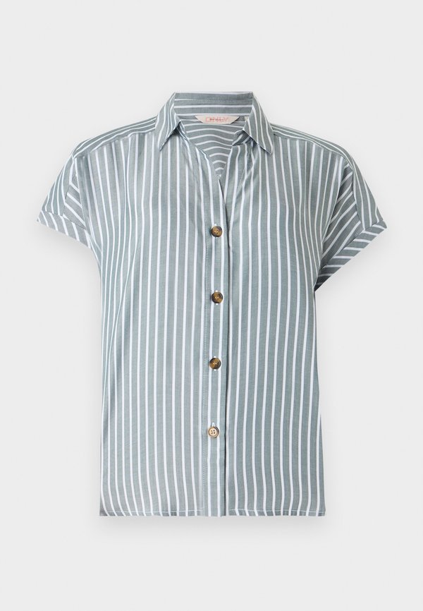 ONLY ONLGIBSI PUORI V NECK SHIRT - Button-down blouse - laurel wreath/bright white
