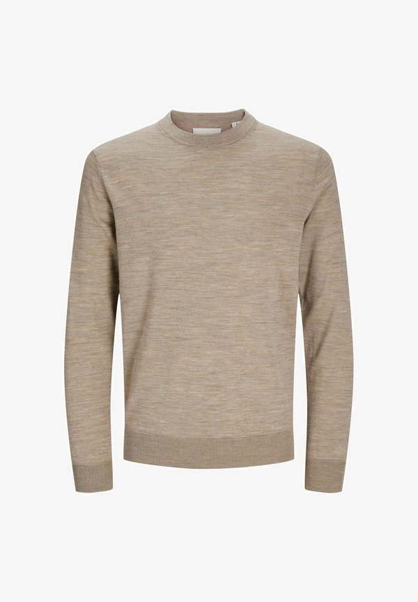 Jack & Jones Knitted Plus Size Merino Wool Knitted - Jumper - greige
