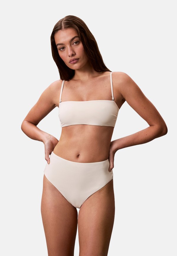 Calvin Klein Swimwear HIGH WAISTED - ESSENTIALS - Bikini bottoms - antique white