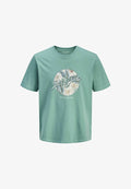 Jack & Jones T- - Print T-shirt - mineral blue