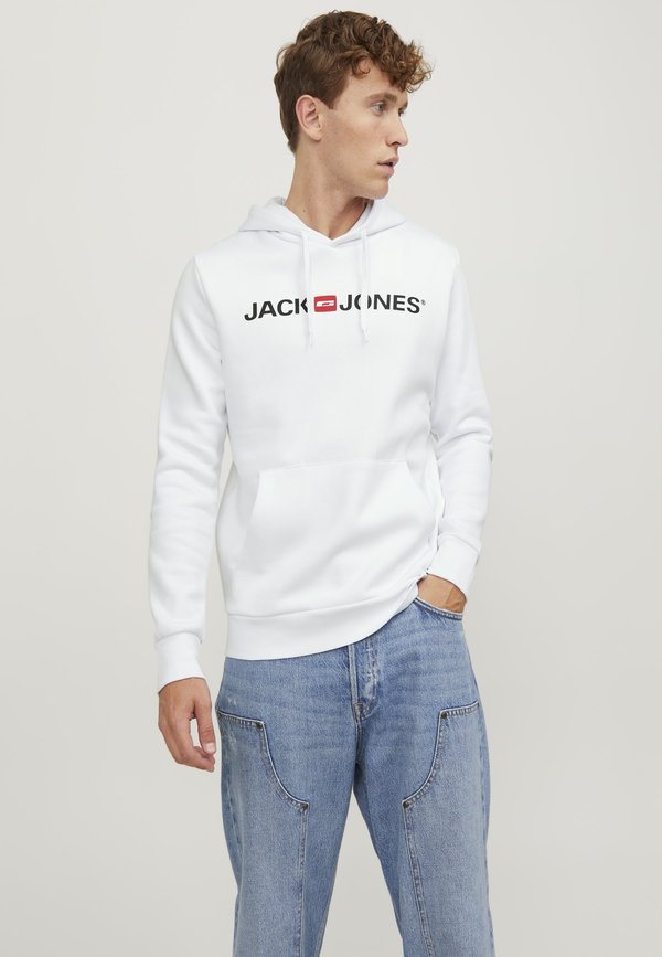 Jack & Jones JJECORP LOGO - Hoodie - white detailreg fit