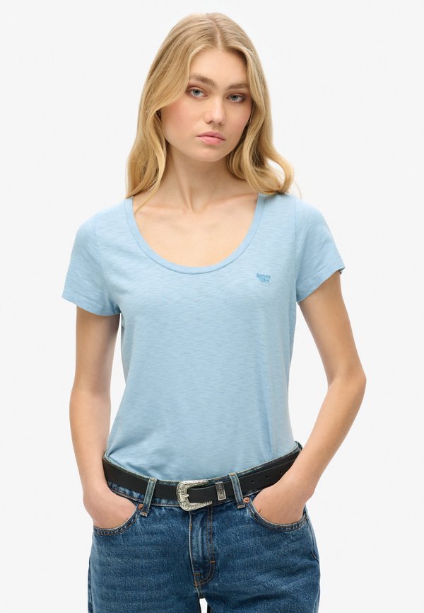 Superdry & Co SCOOP NECK - Print T-shirt - forever blue