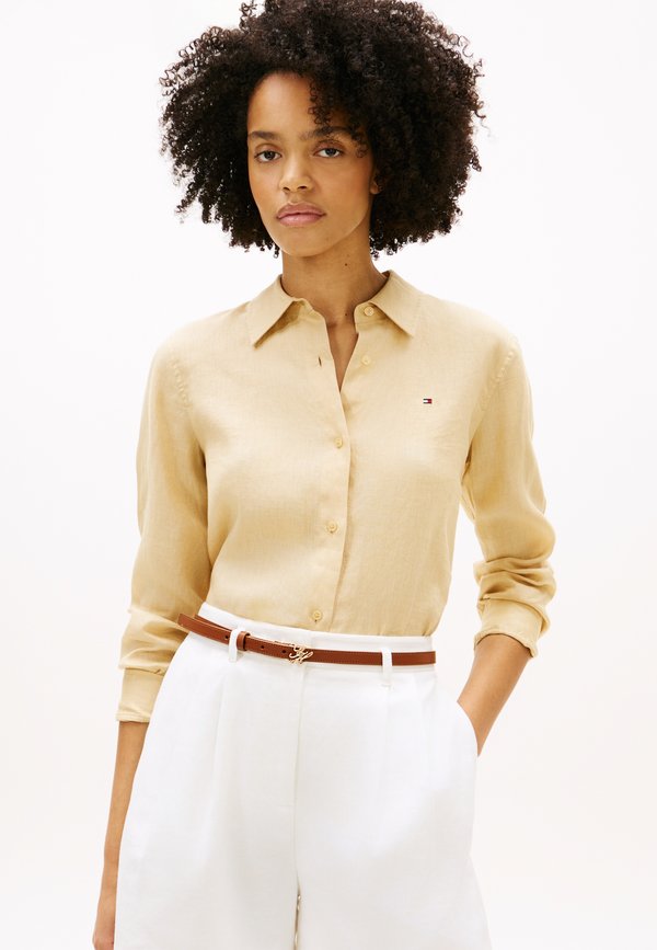 Tommy Hilfiger SHIRT - Button-down blouse - harvest wheat