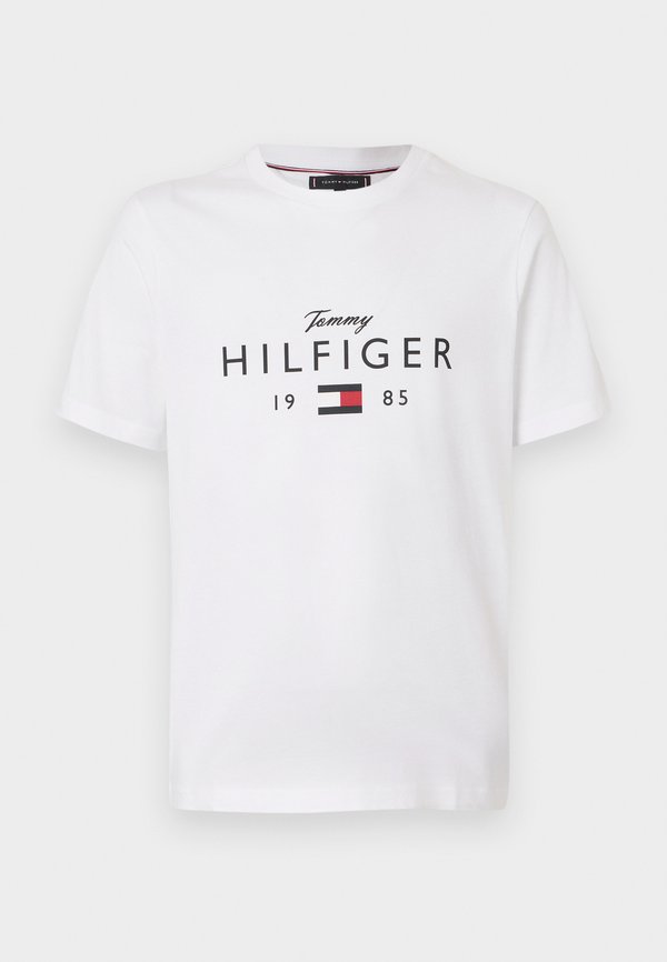Tommy Hilfiger LOGO GRAPHIC JERSEY CREW NECK T-SHIRT - Print T-shirt - white