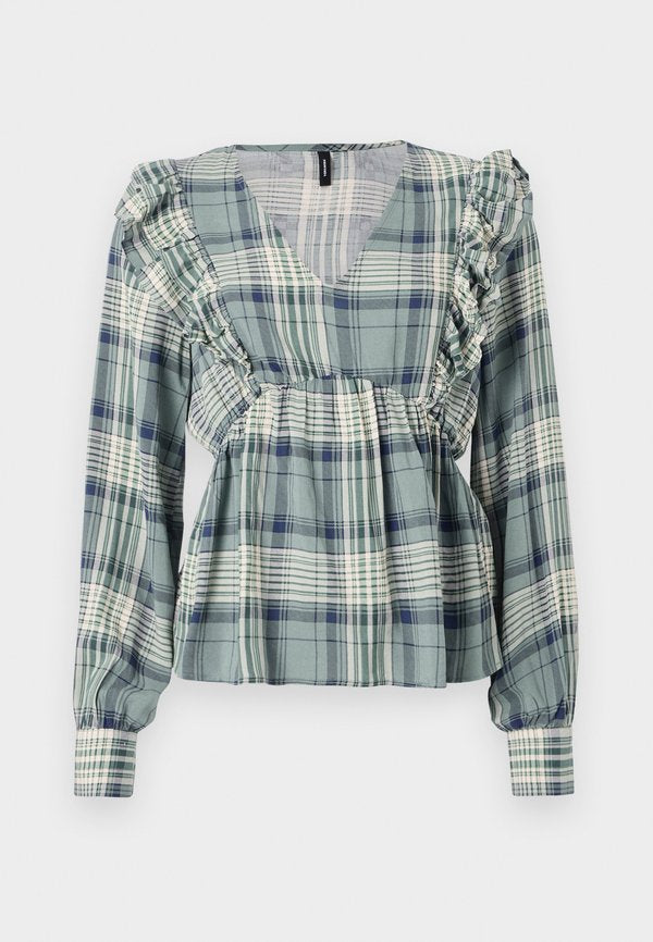 Vero Moda VMCAMILLO CHECK V NECK
