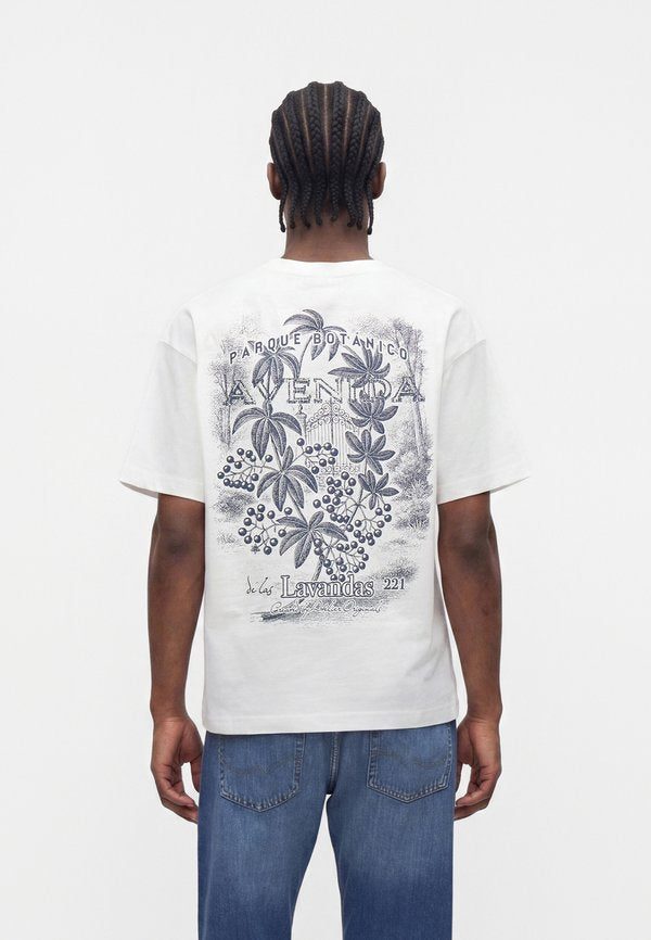 Jack & Jones JORATOCHA SKETCH BACK TEE SS CREW NECK - Print T-shirt - bright white