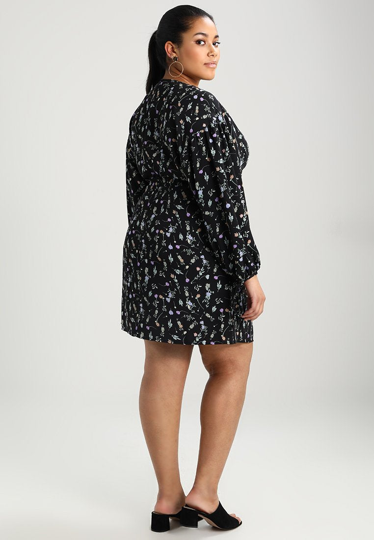 Second Script Curve FULL SLEEVE FLIPPY DRESS
