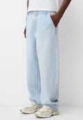 Bershka SKATER - Relaxed fit jeans - light blue