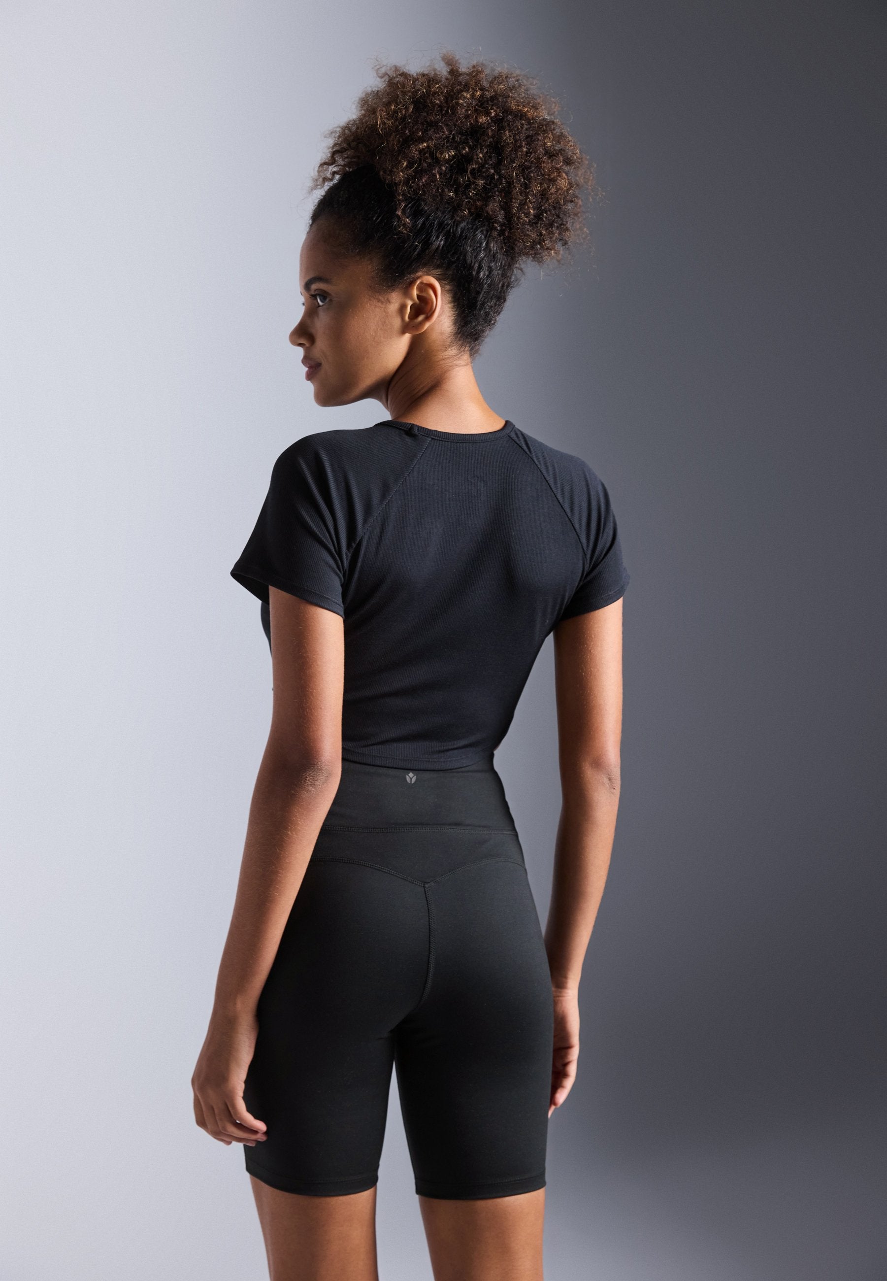 Even&Odd active ESSENTIAL CROPPED FINE RIB T SHIRT