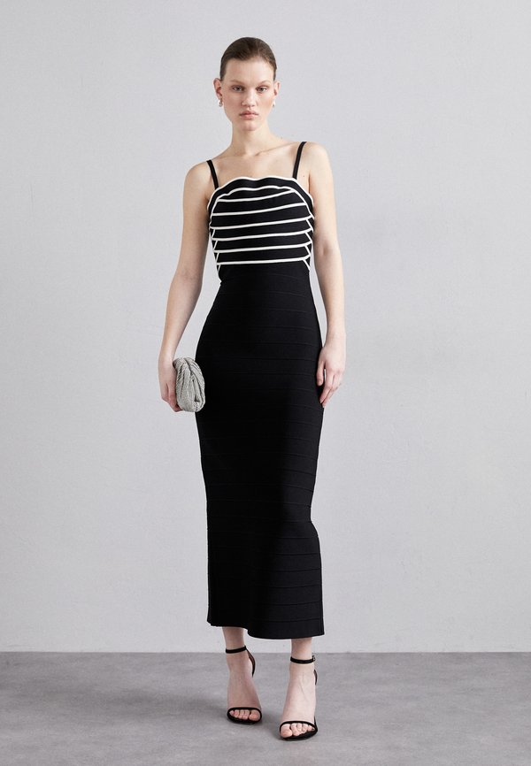 Hervé Léger STRIPED BANDAGE GOWN