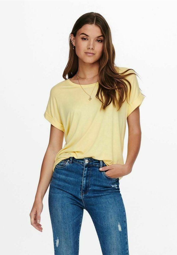 ONLY ONLMOSTER S/S O-NECK TOP NOOS JRS - Basic T-shirt - pale banana