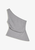 Bershka ASYMMETRIC - Blouse - dark grey