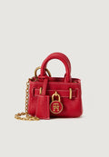 Tommy Hilfiger THE AMERICAN ICON LEATHER CHAIN BAG - Handbag - primary red