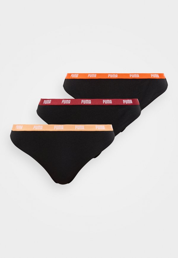 Puma 3 PACK - Thong - black/red